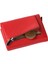 Kırmızı Bozuk Para Bölmeli Fermuarlı Deri Mekanizmalı Kartlık Cüzdan 5