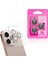 Apple iPhone 16 Pro / 16 Pro Max Uyumlu Kristal Taşlı Kamera Lens Koruyucu 2
