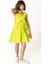 04-12 Yaş Kız Çocuk Neon Green Elbise - Yeşil 4
