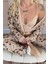 Bej Autumn Blossom Exclusive Örme Sabahlıklı Kadın Pijama Takım 5