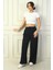 Kadın Pileli Cepli Palazzo Pantolon 3
