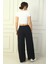 Kadın Pileli Cepli Palazzo Pantolon 4