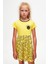 Sarı Gülen Yüz Kız Çocuk Desenli Lovetti Smile Baskılı Kısa Kol Elbise 3
