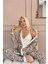 Krem Wild Elegance Exclusive Örme Sabahlıklı Kadın Pijama Takım 2