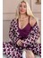 Mor Daisy Exclusive Önden Düğmeli Kadın Pijama Takım Exclusive Örme Sabahlıklı Kadın Pijama Takım 1