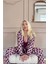 Mor Daisy Exclusive Önden Düğmeli Kadın Pijama Takım Exclusive Örme Sabahlıklı Kadın Pijama Takım 4