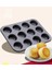 12 Gözlü Muffin Cupcake Kalıbı Yanmaz Yapışmaz Kek Pasta Kurabiye Brownie Fırın Tepsisi 2