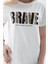 Baskılı Pamuklu Beyaz Kadın T-Shirt 25Y0433K1 4