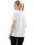 Baskılı Pamuklu Beyaz Kadın T-Shirt 25Y0400K1 4