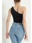 Tek Kol Omuz Detaylı Önü Yarım Çift Katlı Bodysuit 4