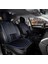 Infiniti EX30D Uyumlu Yarı Deri Oto Koltuk Kılıfı Tam 5li Set Mars Siyah-Mavi Renk 1
