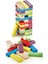 tower Renkli Jenga Büyük Boy Doğal Ahşap Denge Oyunu Kule Oyunu Tower 54 Adet1 Adet 1
