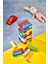 tower Renkli Jenga Büyük Boy Doğal Ahşap Denge Oyunu Kule Oyunu Tower 54 Adet1 Adet 4