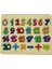 eğitici Öğretici Renkli Ahşap Bul Tak 2li Set Alfabe Harfler ve Sayılar Eşleştirme Oyunu Puzzle1 Adet 4