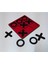 tic Tac Toe - Xox Ahşap Oyun Seti - Kırmızı1 Adet 1