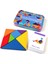 1 Kutu Tangram Bulmacalar Oyuncak Ahşap Desen Blokları Yapboz1 Adet 2