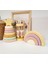Halka Kule Set (Halka Kule + Abaküs + Gökkuşağı )Ahşap Oyuncak Dekor Montessori Oyuncak 1 Adet 5