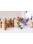 Toys Ahşap El Yapımı Peg Bebek 6'lı Boyama Seti Fırça Boya Dahil -Peg8-7,5cm1 Adet 2