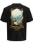 Jack Jones Jorparallel Tee Ss Crew Neck Tg Erkek Siyah Tshirt 12275399-02 2