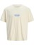 Jack Jones Jorparallel Tee Ss Crew Neck Tg Erkek Bej Tshirt 12275399-06 1