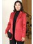 Yaren Astarlı Saten Ceket Bordo 1