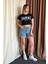 Kadın Hawaıı Baskılı Crop T-Shirt 5
