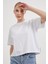 Yanı Yırtmaçlı Bisiklet Yaka Basic T-Shirt 1