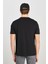 %100 Pamuk Regular Fit Normal Kesim Bisiklet Yaka Baskılı Siyah Tişört 5