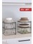 Siyah 2'li 3 Katlı Metal Tabak ve Bardak Organizer, 21x95 cm 1