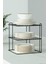Siyah 2'li 3 Katlı Metal Tabak ve Bardak Organizer, 21x95 cm 2