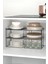 Siyah 2'li 3 Katlı Metal Tabak ve Bardak Organizer, 21x95 cm 3
