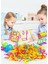 Oyuncak Geometrik Çubuklar 120 Parça Bloklar Yapboz Puzzle Zeka Renk Algı Gelişim Eğitici Oyuncak 3
