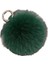 2024 Lüks 13CM Kaık Tilki Kürk Top Pom Poms Kürk Ponpon Yüksek Kaliteli Anahtarlık Araba Anahtarlık Metal Halka Kolye Kadınlar Için Renk: Yeşil / Boyut: 13 cm (Yurt Dışından) 1