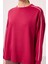 Viva Kırmızı Yumuşak Dokulu O Yaka Oversize Kadın Tunik Sweatshirt - 97303 2
