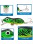 XY-605 5 Adet/takım Topwater Kurbağa Balıkçılık Cazibesi Sert Abs Taklit Kurbağa Crankbait Çift Kanca ile Mücadele (Yurt Dışından) 2