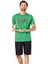 6073 Erkek Kısa Kollu Şortlu Pijama Takım 4