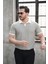 Çizgili Örme Desenli Polo Yaka Erkek T-Shirt - Yeşil 1