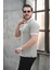 Çizgili Örme Desenli Polo Yaka Erkek T-Shirt - Yeşil 3