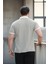 Çizgili Örme Desenli Polo Yaka Erkek T-Shirt - Yeşil 4