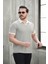Çizgili Örme Desenli Polo Yaka Erkek T-Shirt - Yeşil 5