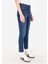 Slim Fit Kadın İndigo Jean Pantolon 4
