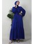 Fırfır Detay Janjan Elbise Gece Mavi 3