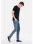 Slim Fit Erkek İndigo Jean Pantolon 3