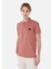 Regular Fit Polo Yaka Düz Erkek Pembe Kısa Kol Tişört 1
