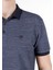 Regular Fit Polo Yaka Baskılı Erkek Lacivert Kısa Kol Tişört 5