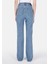 Regular Fit Orta Bel Bootcut Kadın Yeşil Jean Pantolon 2