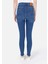 Skinny Fit Yüksel Bel Süper Dar Paça Kadın İndigo Jean Pantolon 2