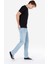 Straight Fit Düşük Bel Düz Paça Erkek Açik İndigo Jean Pantolon 3
