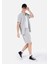 Regular Fit Shirt Neck Jakarlı Erkek Gri Kısa Kol Tişört 3