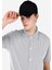Regular Fit Shirt Neck Jakarlı Erkek Gri Kısa Kol Tişört 4